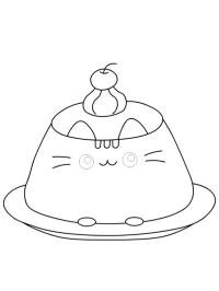 Pusheen Cat Pudding Flan