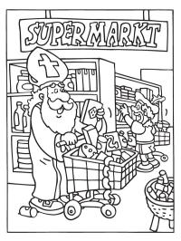 Saint Nicholas in the supermarket