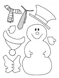 Dressing up snowman