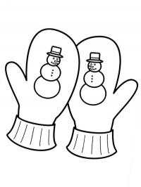Snowman gloves