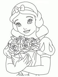 Snow White with rozes