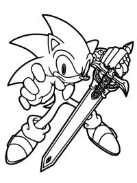Sonic with sword caliburn