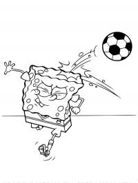 Spongebob Playing Soccer