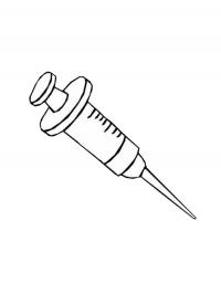 syringe coloring page