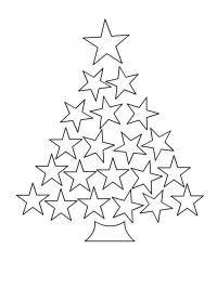 Christmas tree from stars