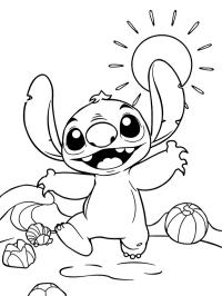 Stitch on the Beach