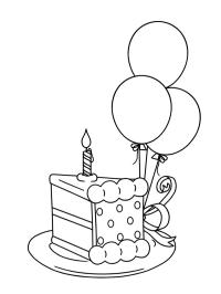 Cake with balloons
