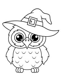 Owl with witch's hat