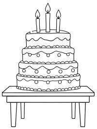 Birthday cake on the table