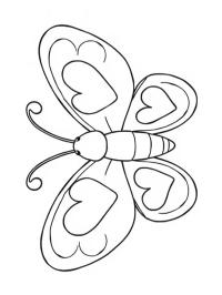 Butterfly with hearts