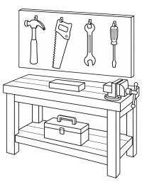 Workbench with Tools