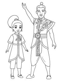 Young Raya and Chief Benja