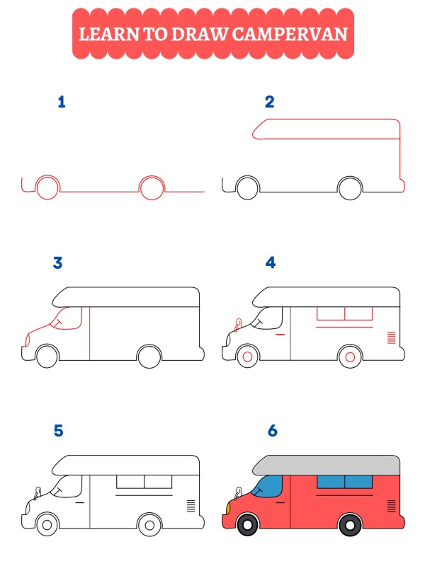 How to Draw a Camper Van
