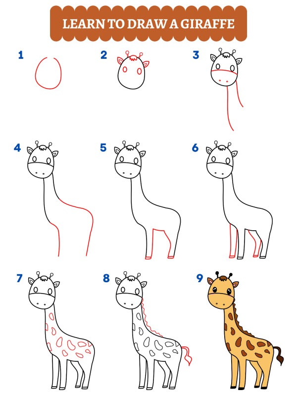 How to draw a giraffe