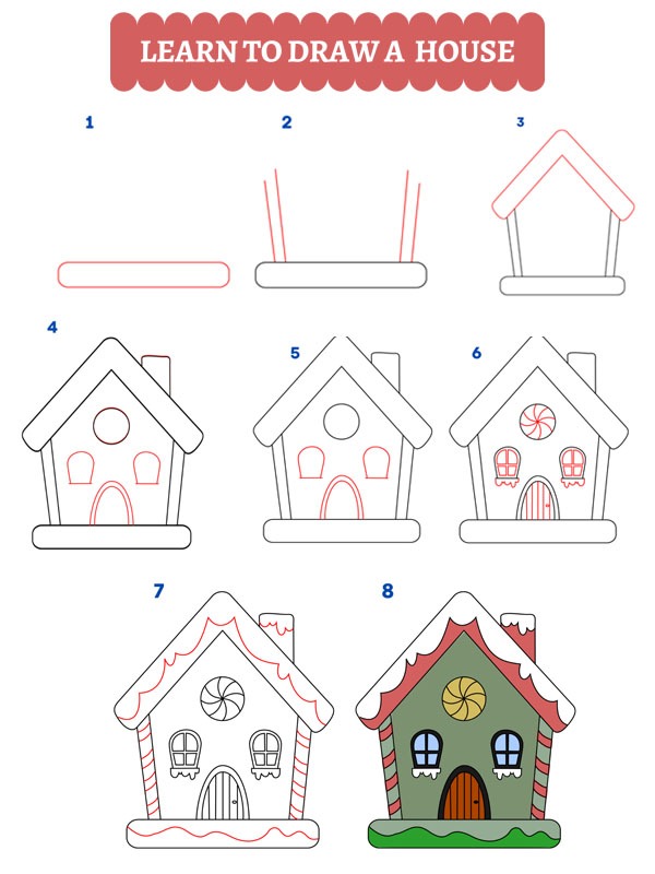 How to draw a house