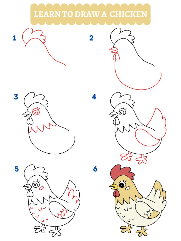How to draw a chicken