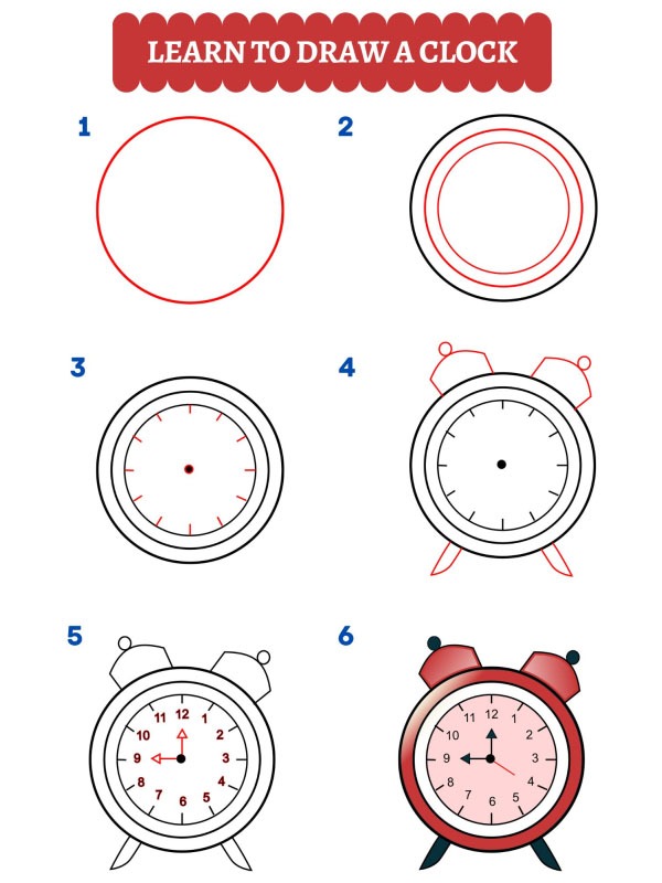 How to draw a clock