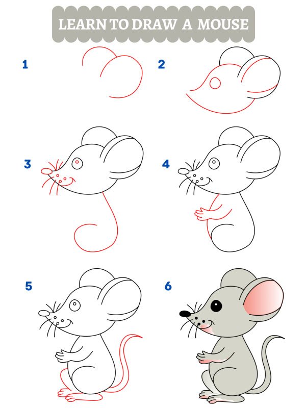 How to draw a mouse