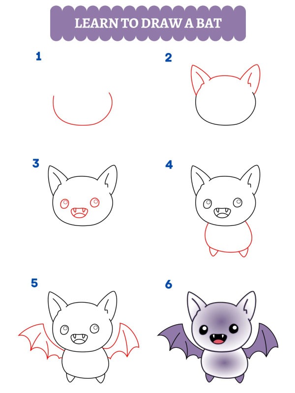 How to Draw A Bat