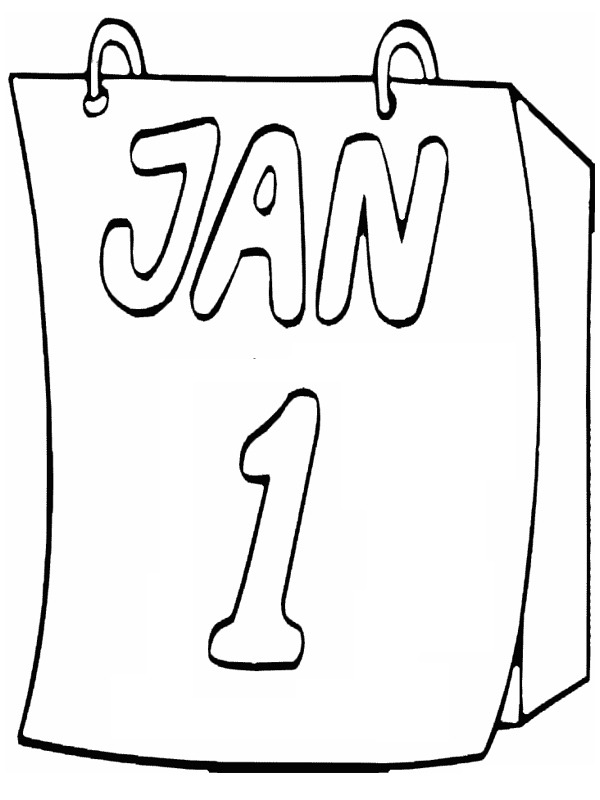 January first Coloring page