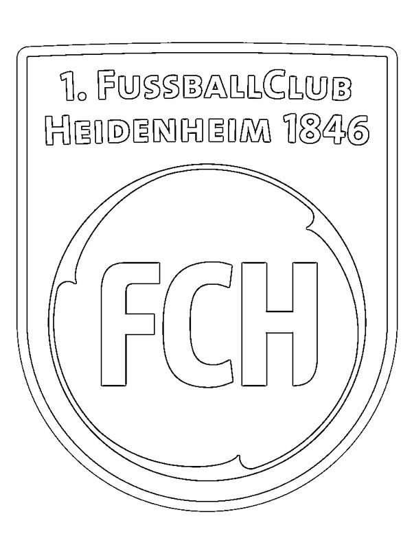 1. FC Heidenheim 1846 Coloring page 1. FC Heidenheim 1846 Coloring page