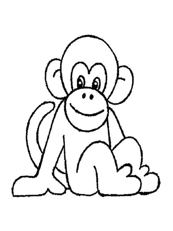 Monkey Coloring page