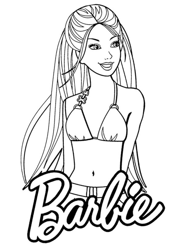 Barbie in her bikini Coloring page