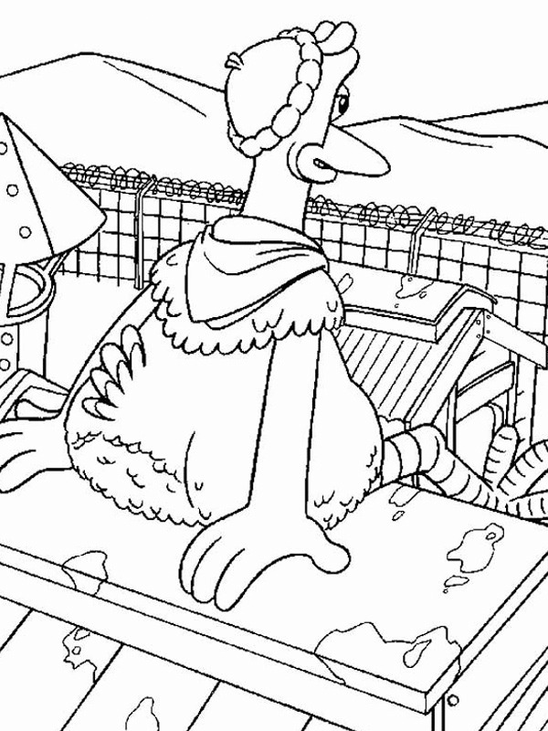 Chicken run Coloring page