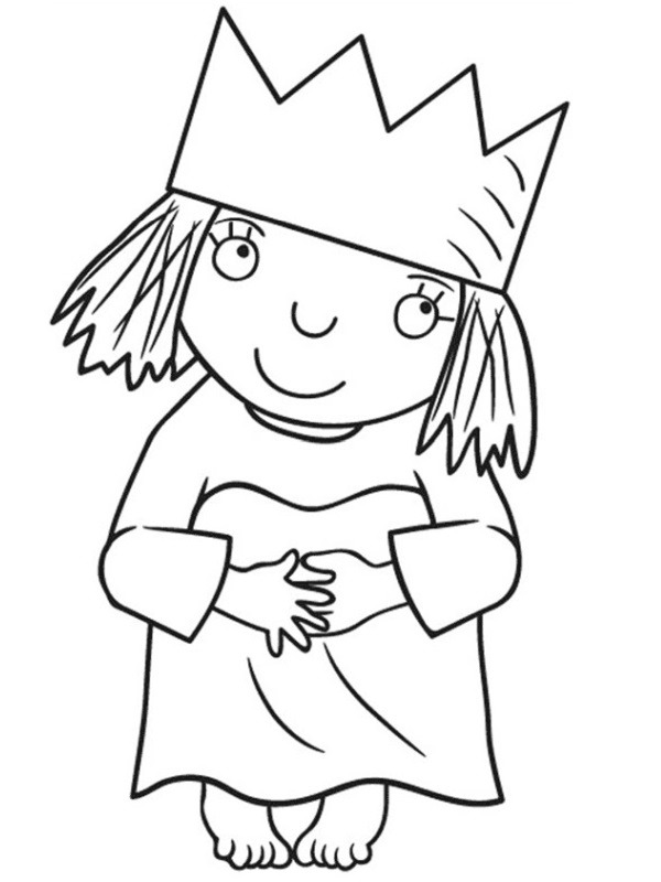 The little princess Coloring page The little princess Coloring page