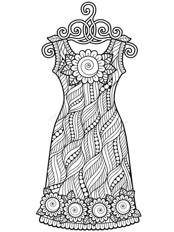 Dress Coloring page