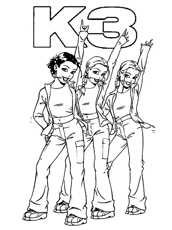 K3 Coloring page