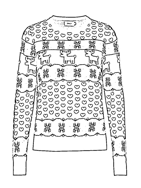 Christmas sweater Coloring page