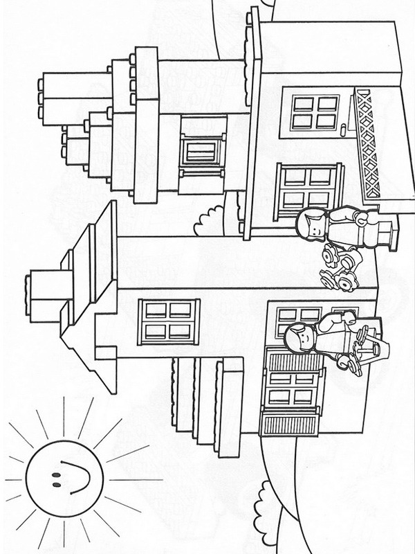 Lego house Coloring page