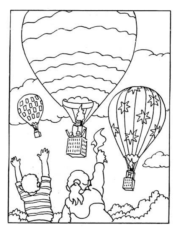 hot air balloon Coloring page hot air balloon Coloring page