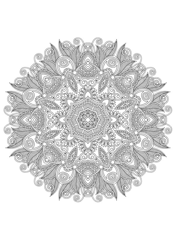 Mandala for adults Coloring page