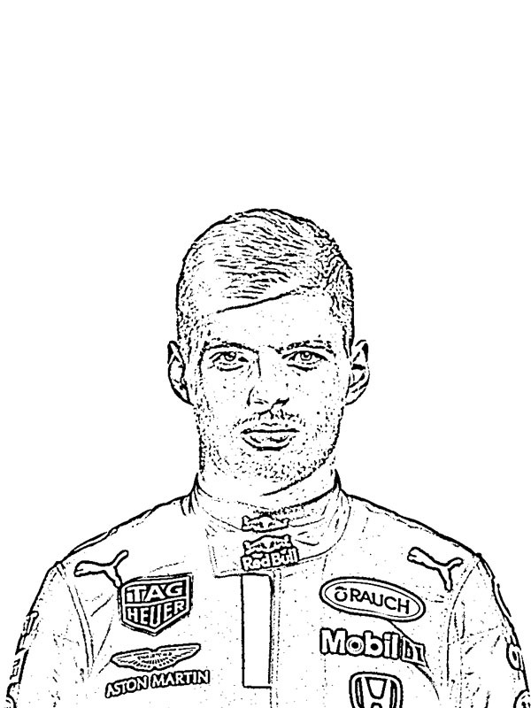 Max verstappen Coloring page