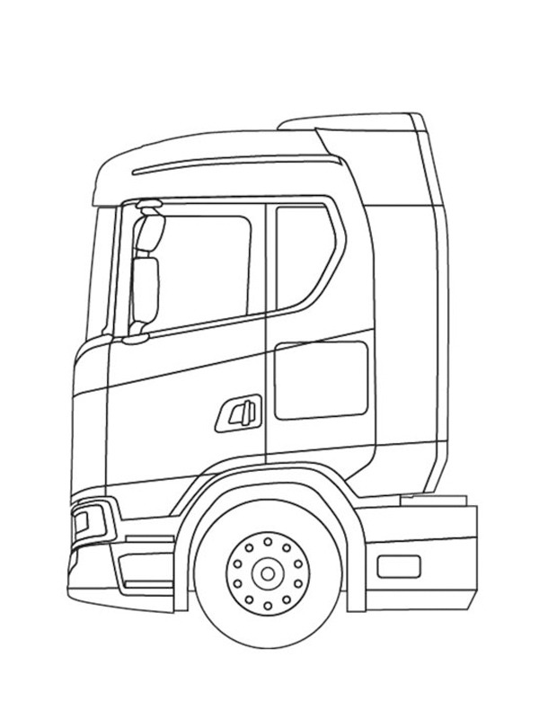 Scania semi truck Coloring page
