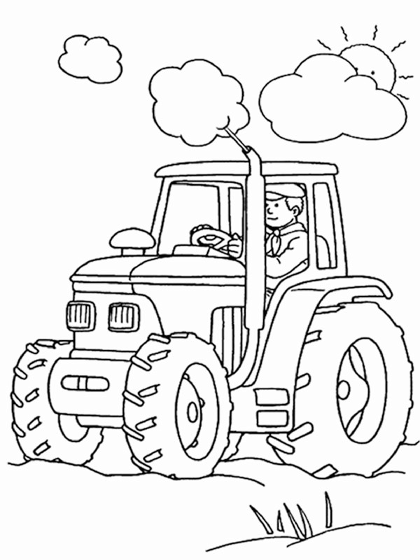 Tractor Coloring page