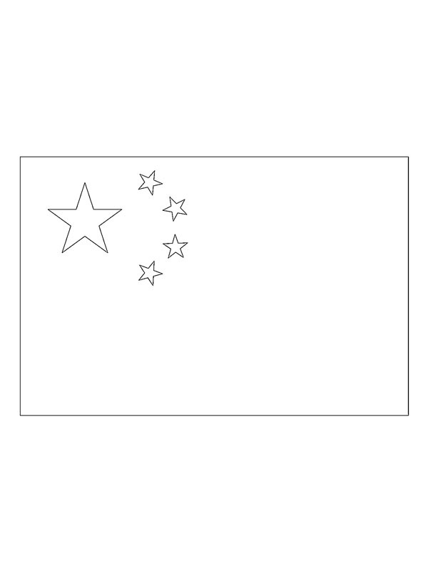 Flag of China Coloring page