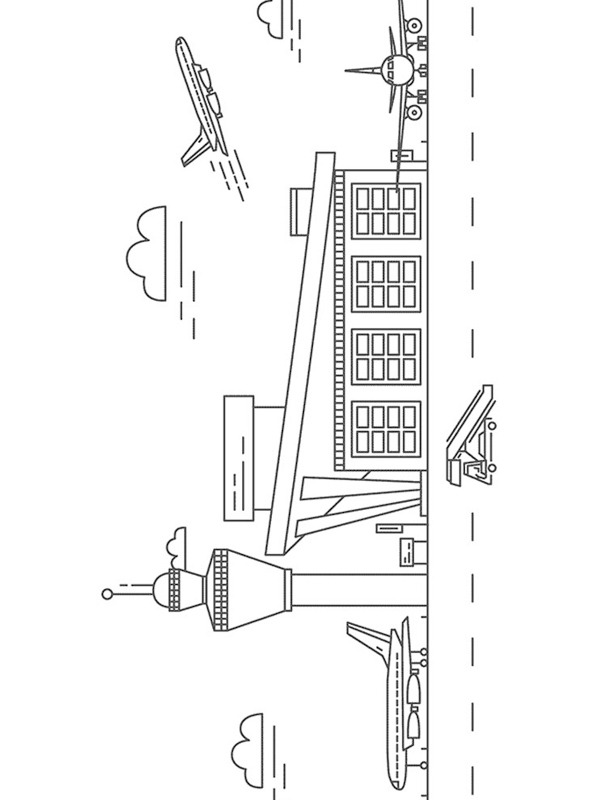 Airport Coloring page