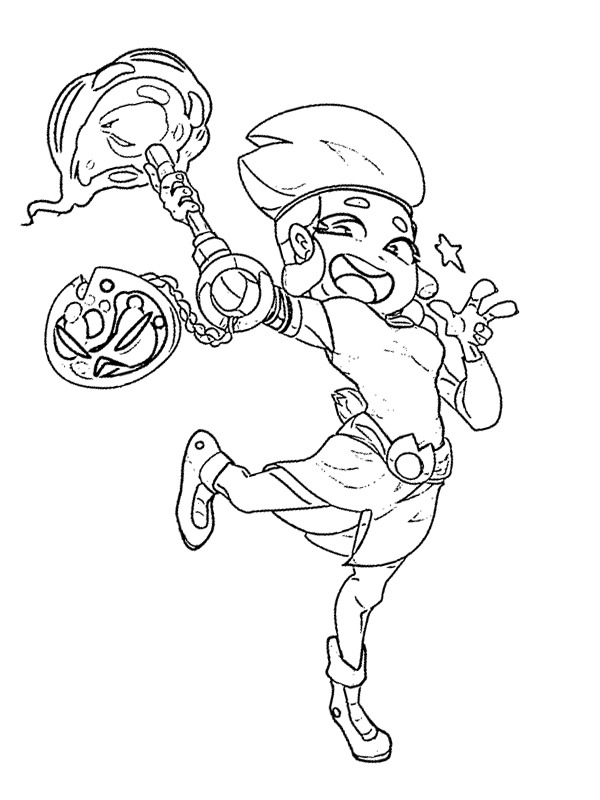 Amber From Brawl Stars Coloring Pages Print For Free - vrogue.co