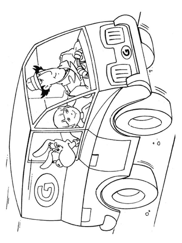 Inspector gadget Coloring page Inspector gadget Coloring page