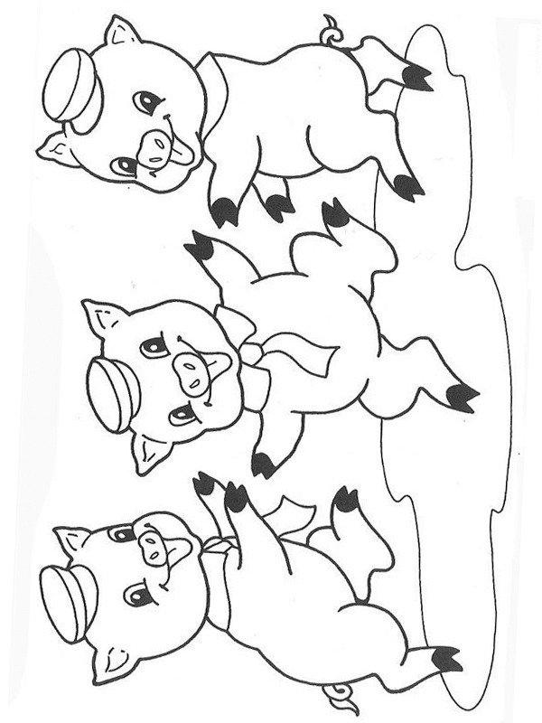 The three little pigs Coloring page The three little pigs Coloring page