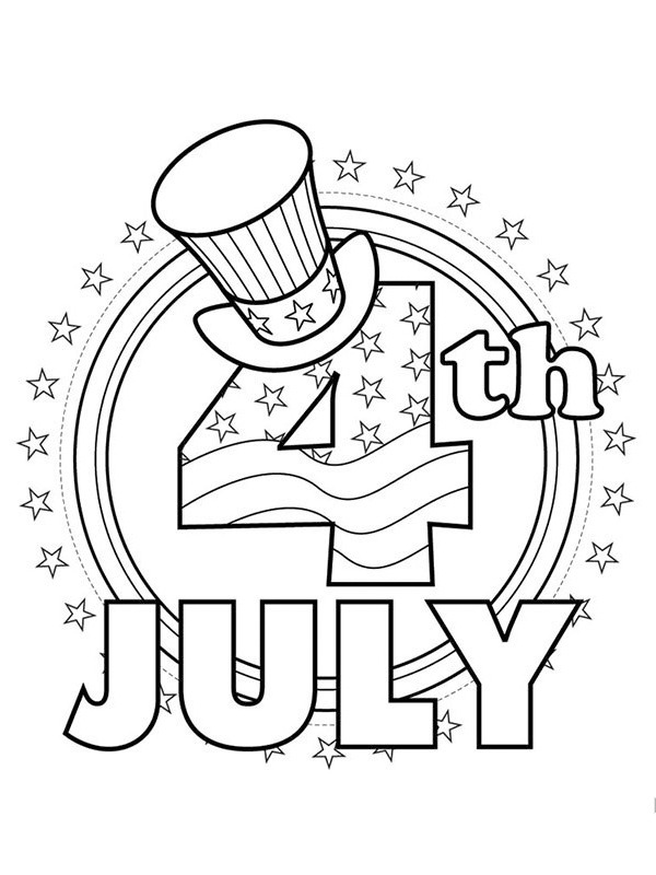 4th of July Coloring page