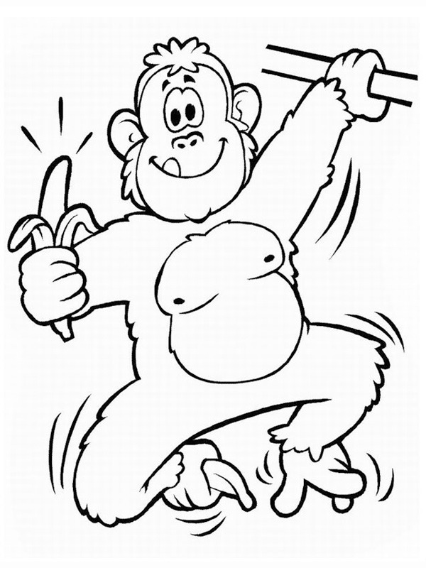 Monkey Coloring page