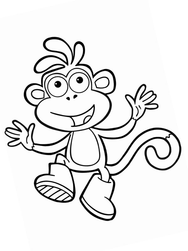 Boots (Dora the Explorer) Coloring page