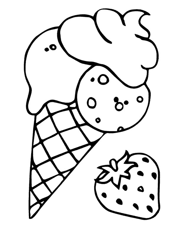 strawberry ice Coloring page