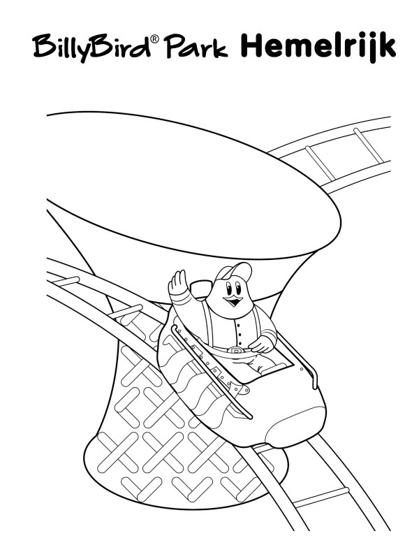 Rollercoaster billybird Coloring page