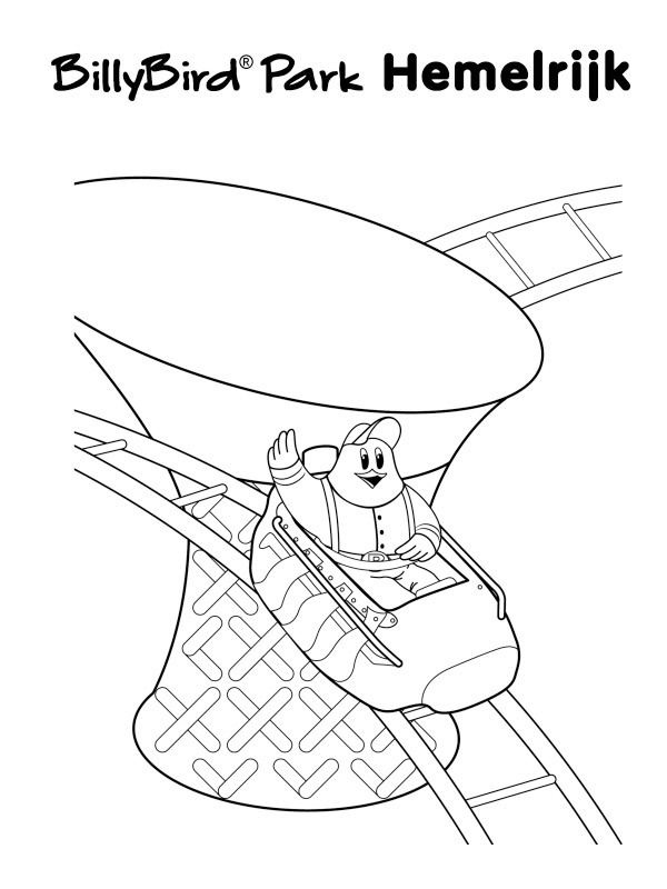 Rollercoaster billybird Coloring page Rollercoaster billybird Coloring page