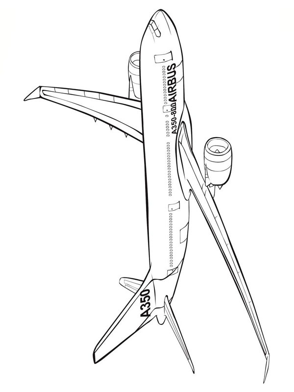 Airbus A350 Coloring page
